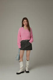 Cherry Crop Knit Sweater