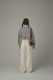 Pocket Straps Cargo Wide Pants