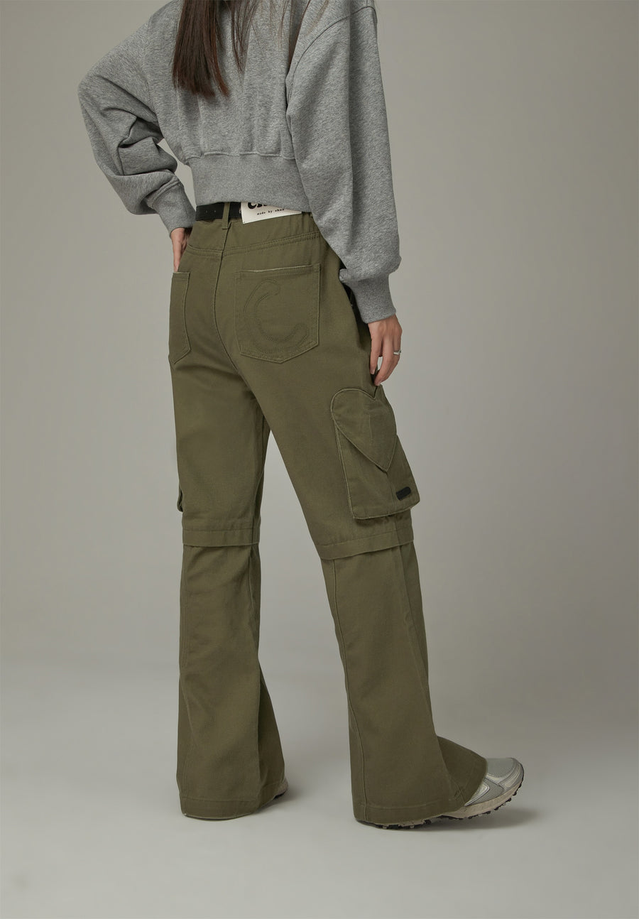 CHUU Bootcut Cargo Pocket Pants