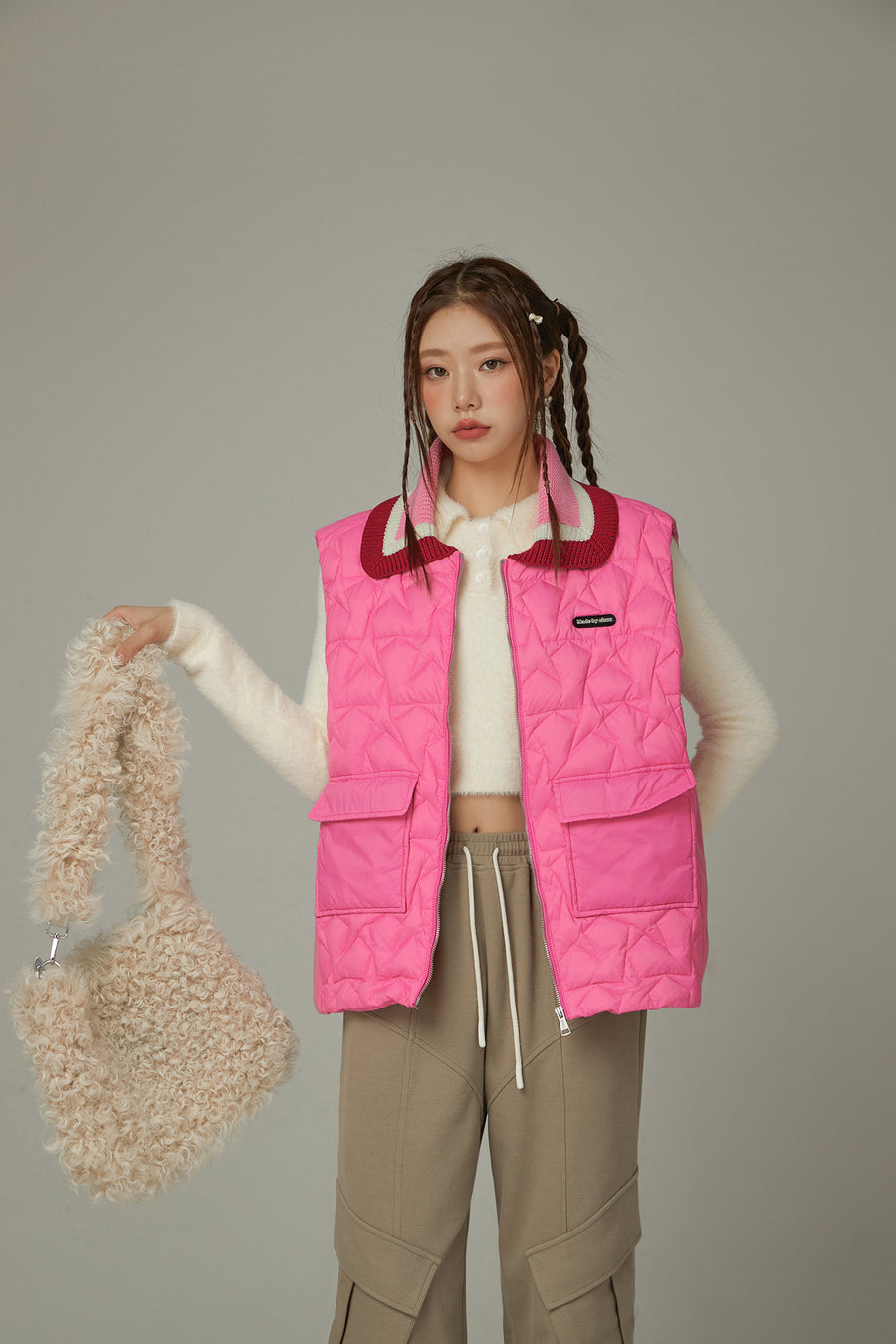 CHUU Quilted Padded Star Vest