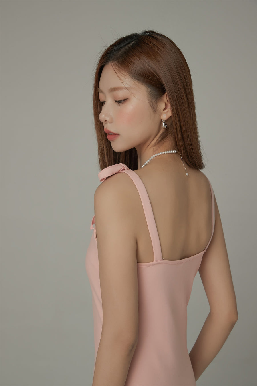 CHUU Ribbon Should Strap Slimfit Dress