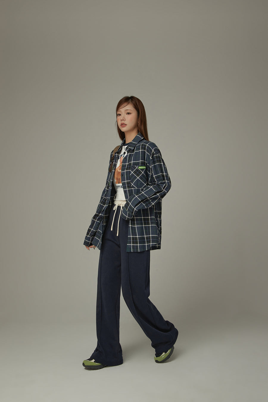 CHUU Color Combination Wide Pants