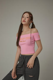 Made By Chuu Off-The-Shoulder Slim T-Shirt