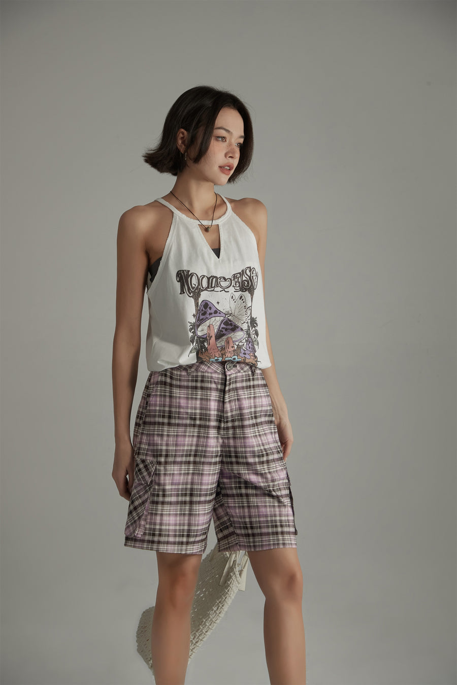 CHUU Retro Checked Color Loosefit Daily Shorts