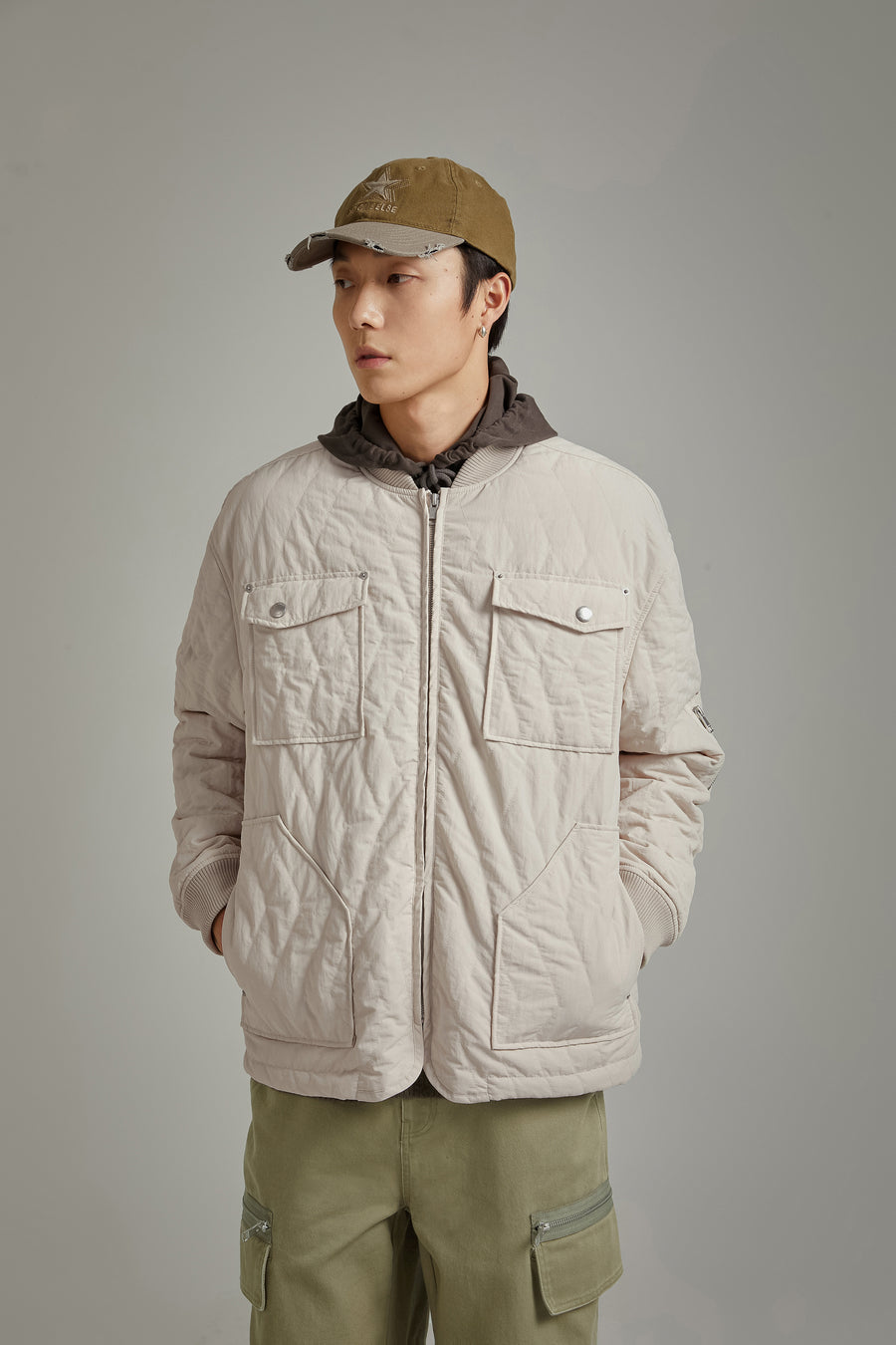 CHUU Pocket Quilted Jacket