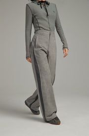 Two Toned Line Wide Pants