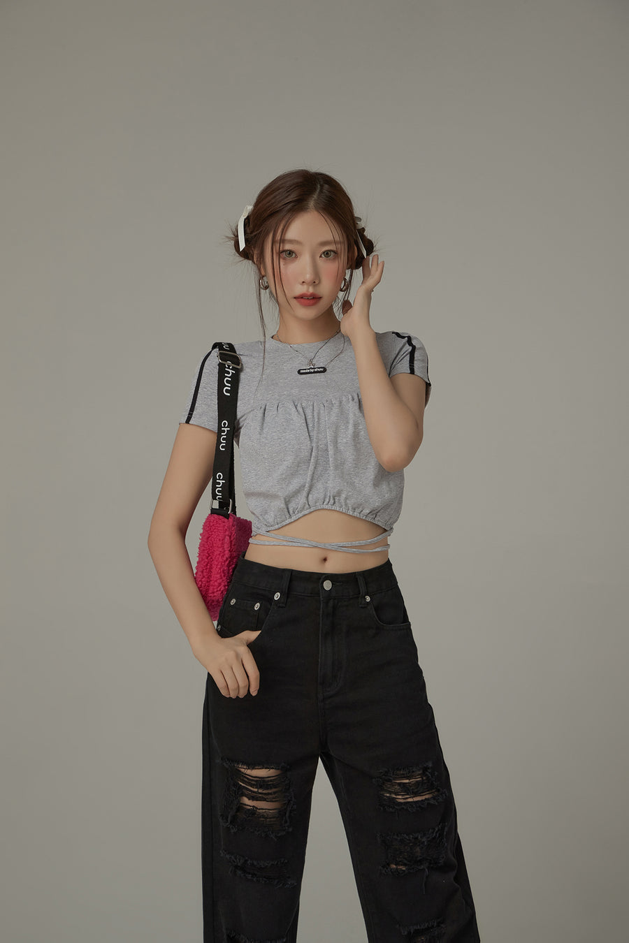 CHUU String Slim Fit Cropped Top