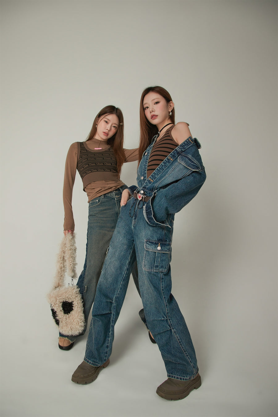 CHUU Pocket Denim Jumpsuit