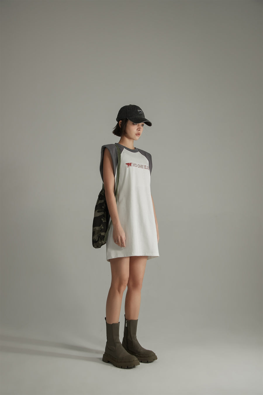 CHUU Noe Raglan Sleeveless Mini T-Shirt