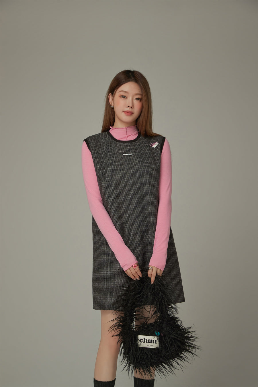 CHUU Line Color Matching Dress