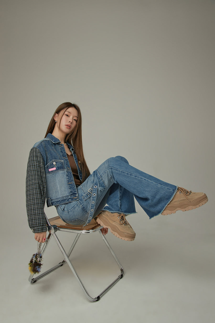 CHUU Pocket Bootcut Denim Jeans