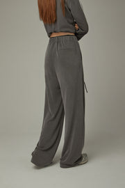 Elastic Waist Color Pants