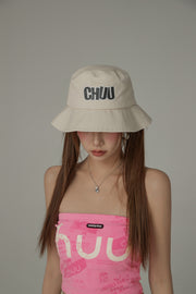 Chuu Lettering Cotton Bucket Hat