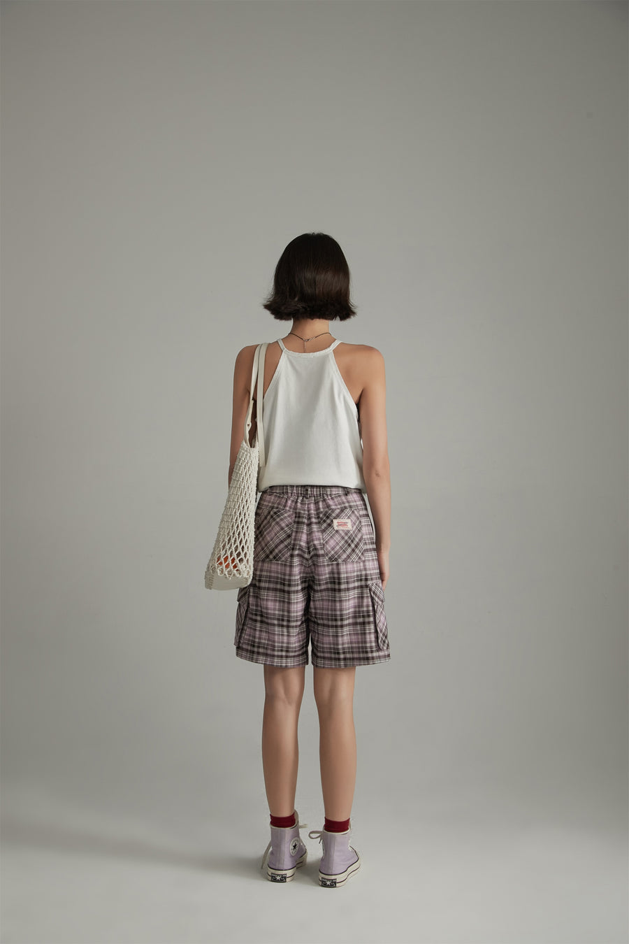 CHUU Cotton Halter Neck Sleeveless Noe Mushrooms Top