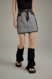 Inside Out Lined Denim Skirt