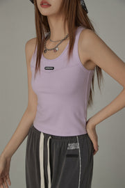 Ribbed Sleeveless Slim Top