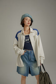 Color Block Loose Fit Shirt