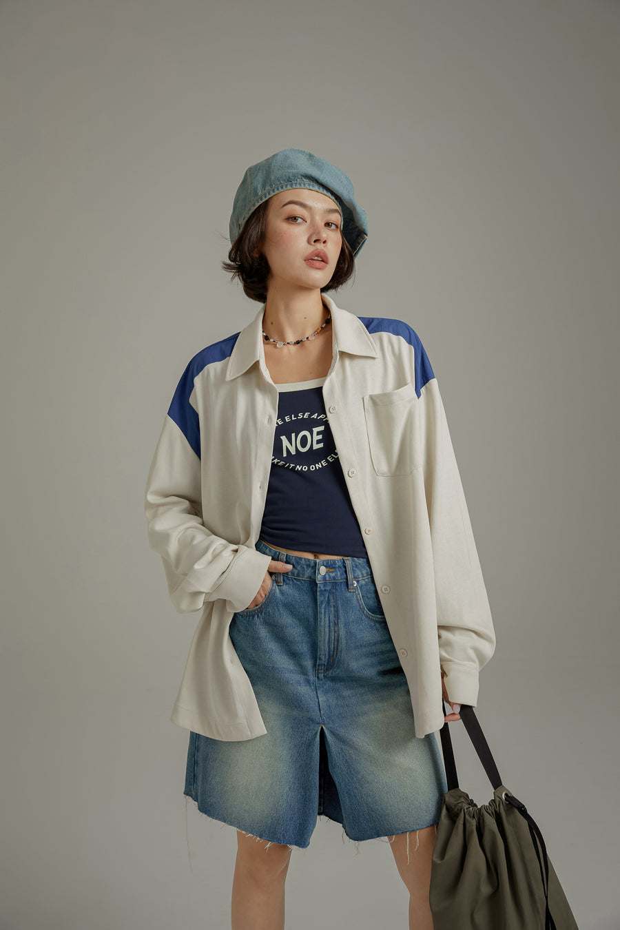 CHUU Color Block Loose Fit Shirt