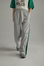 Color Line String Wide Leg Training Pants