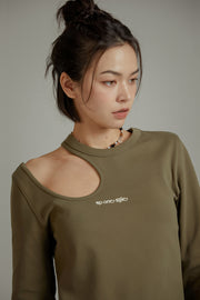 Open Shoulder Logo T-Shirt