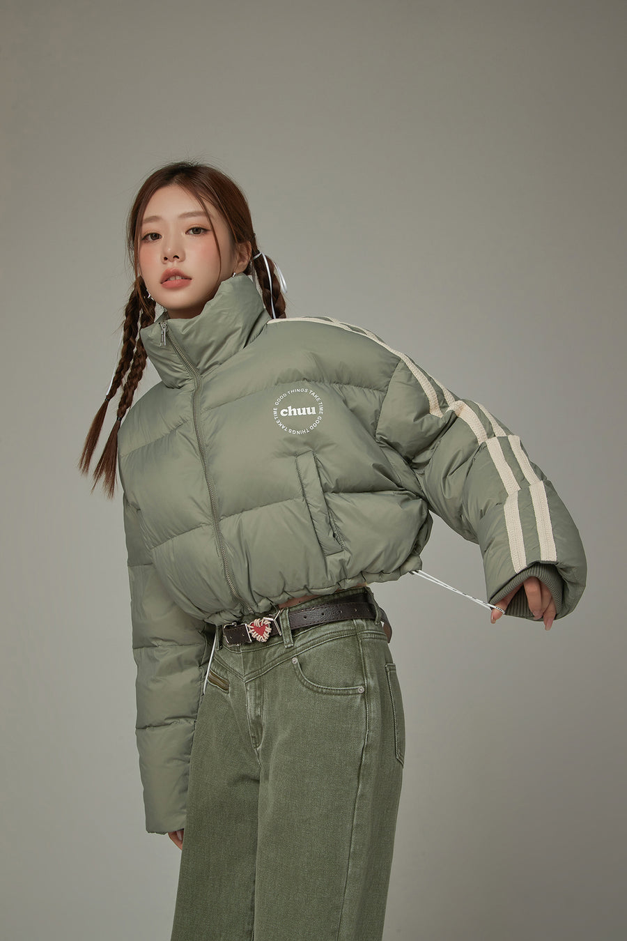 CHUU Sporty Crop Padded Jacket