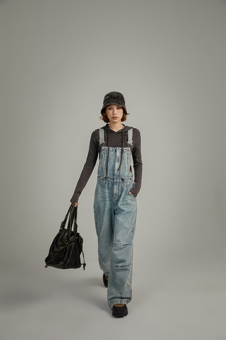 CHUU Drawstring Waist Overalls