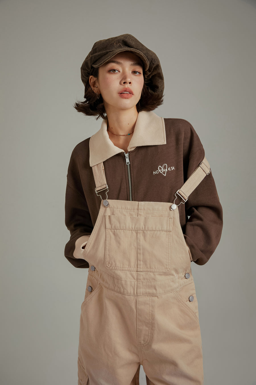 CHUU Simple Cargo Overall Pants