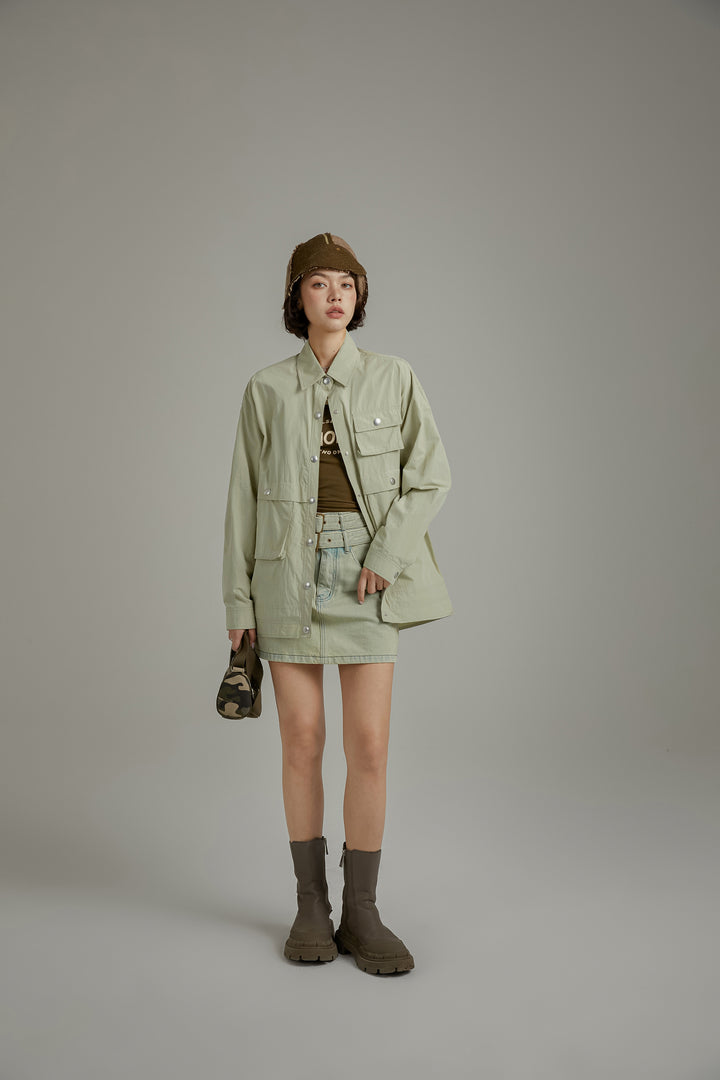 Colo Multi-Pocket Boxy Shirt Jacket