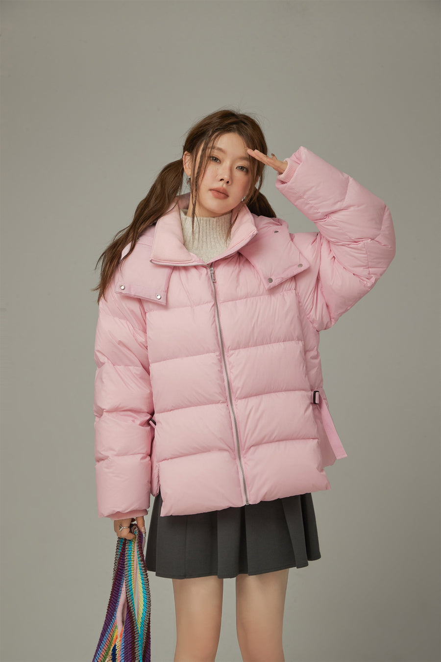 CHUU Solid Hooded Padded Jacket