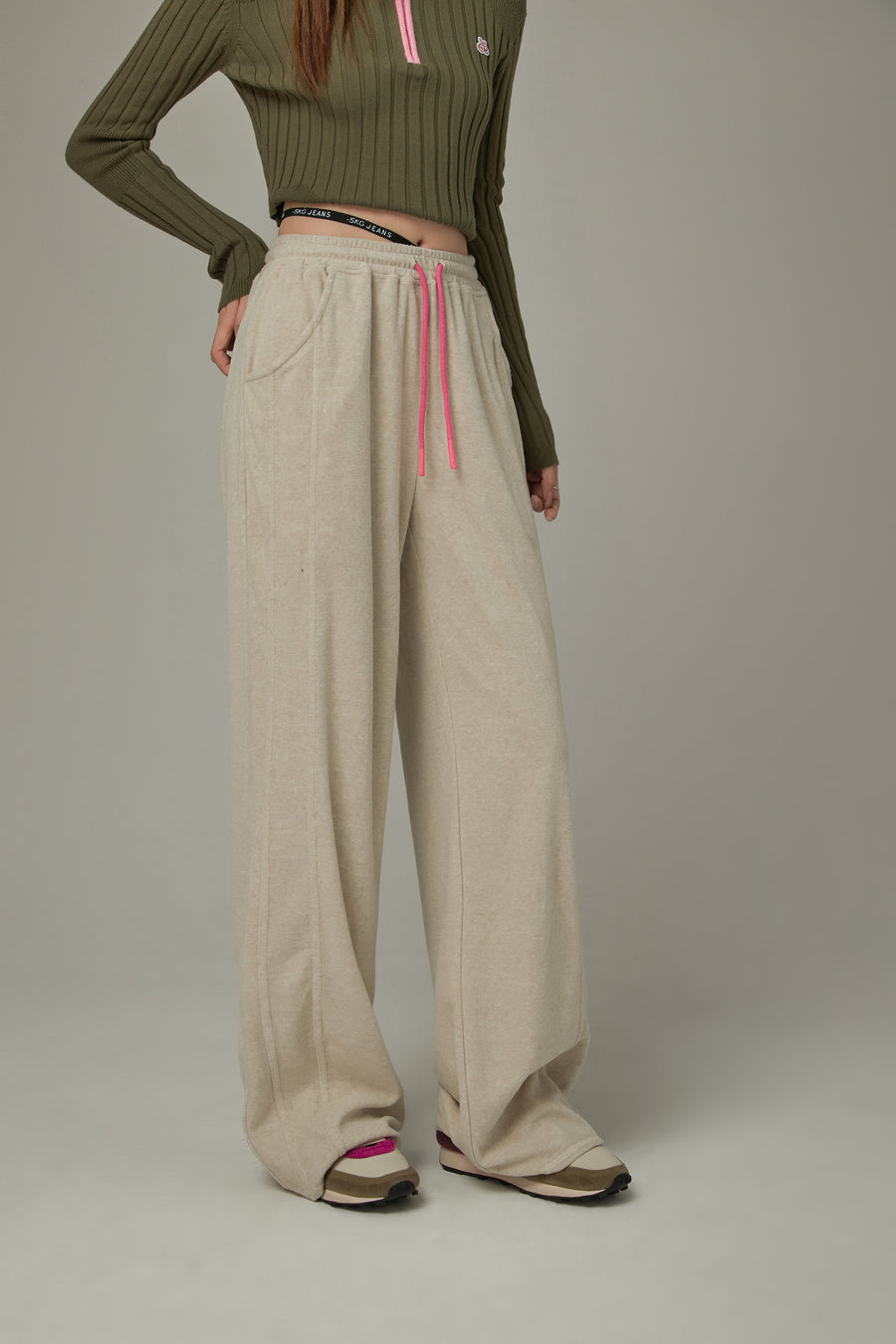 CHUU Elastic Casual Wide Pants