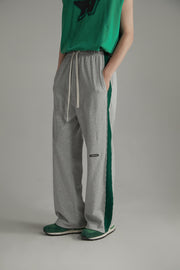 Color Line String Wide Leg Training Pants