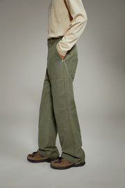 Color Pocket Wide Pants