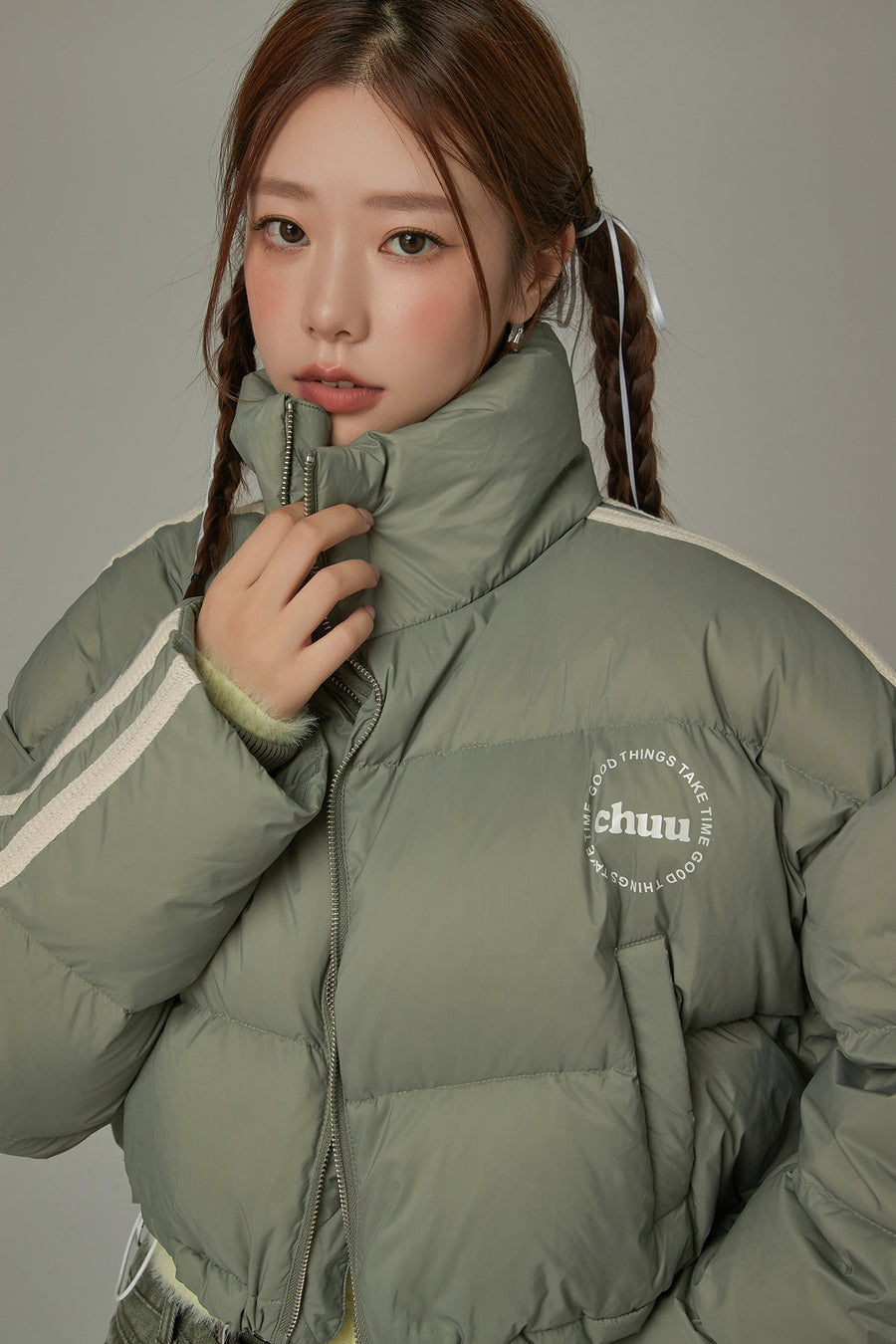 CHUU Sporty Crop Padded Jacket