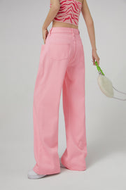 Summer Adjustable High Waist Wide Leg Pants