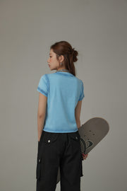 Bonjour Logo Lettering Sporty T-Shirt