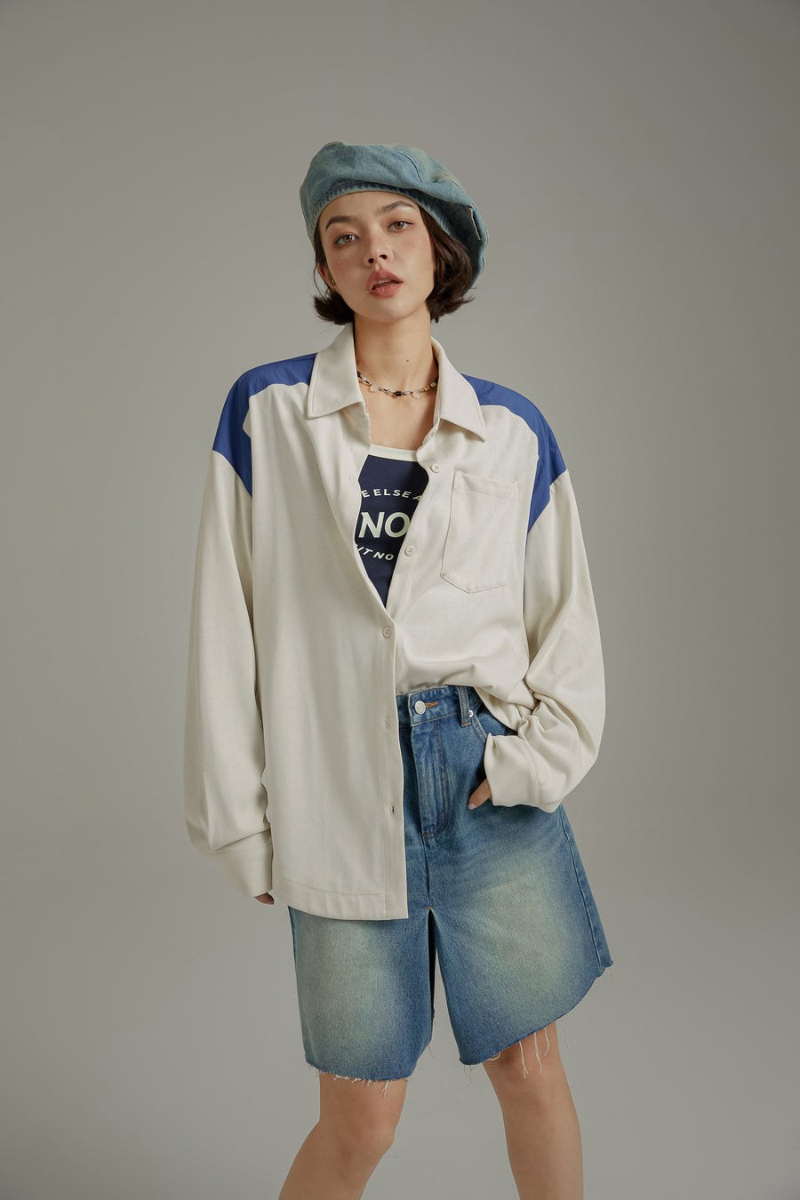 CHUU Color Block Loose Fit Shirt