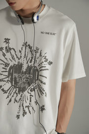 Vintage Heart Print Loose Fit T-Shirt