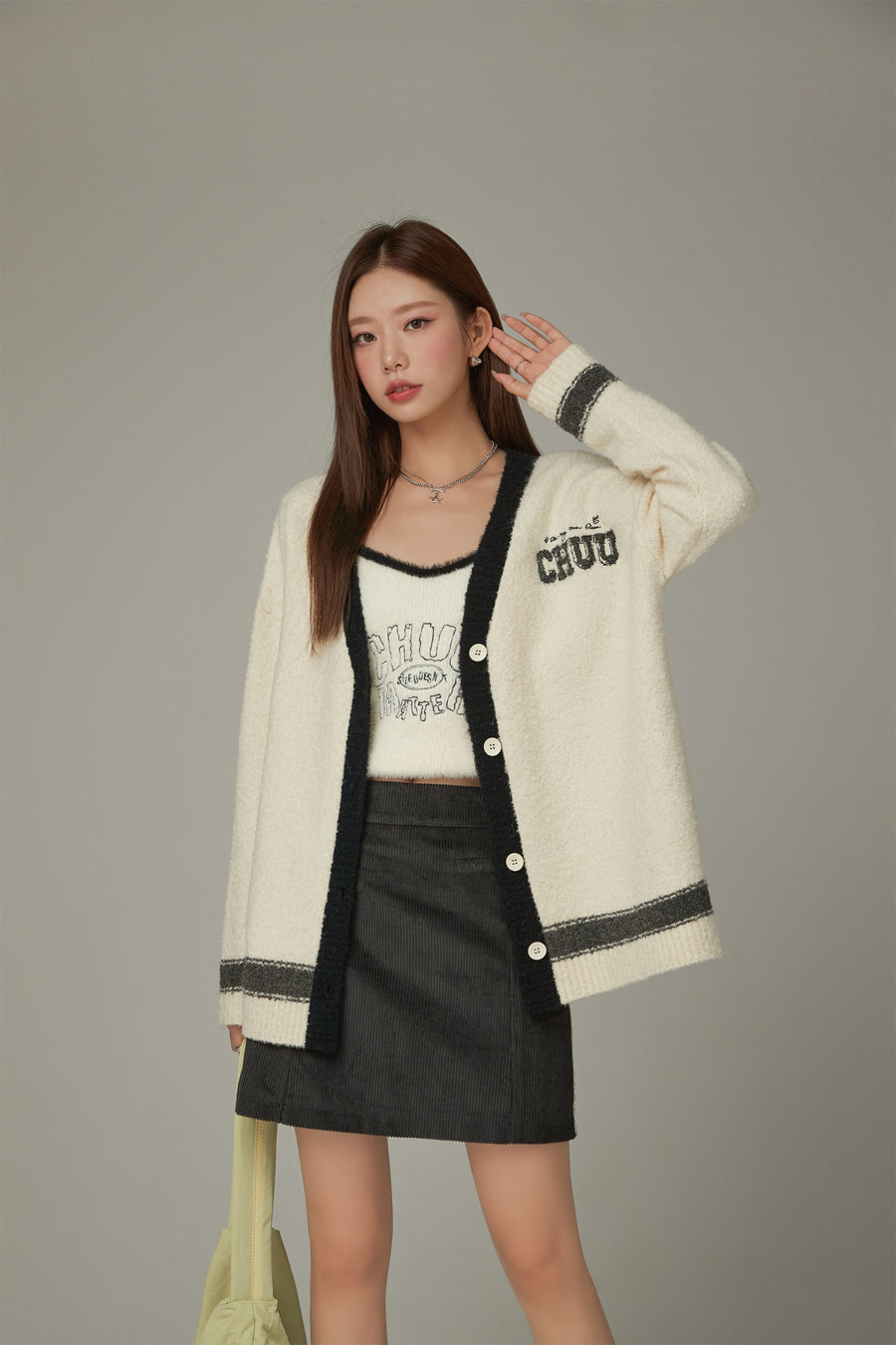 CHUU Lined Corduroy Mini Skirt