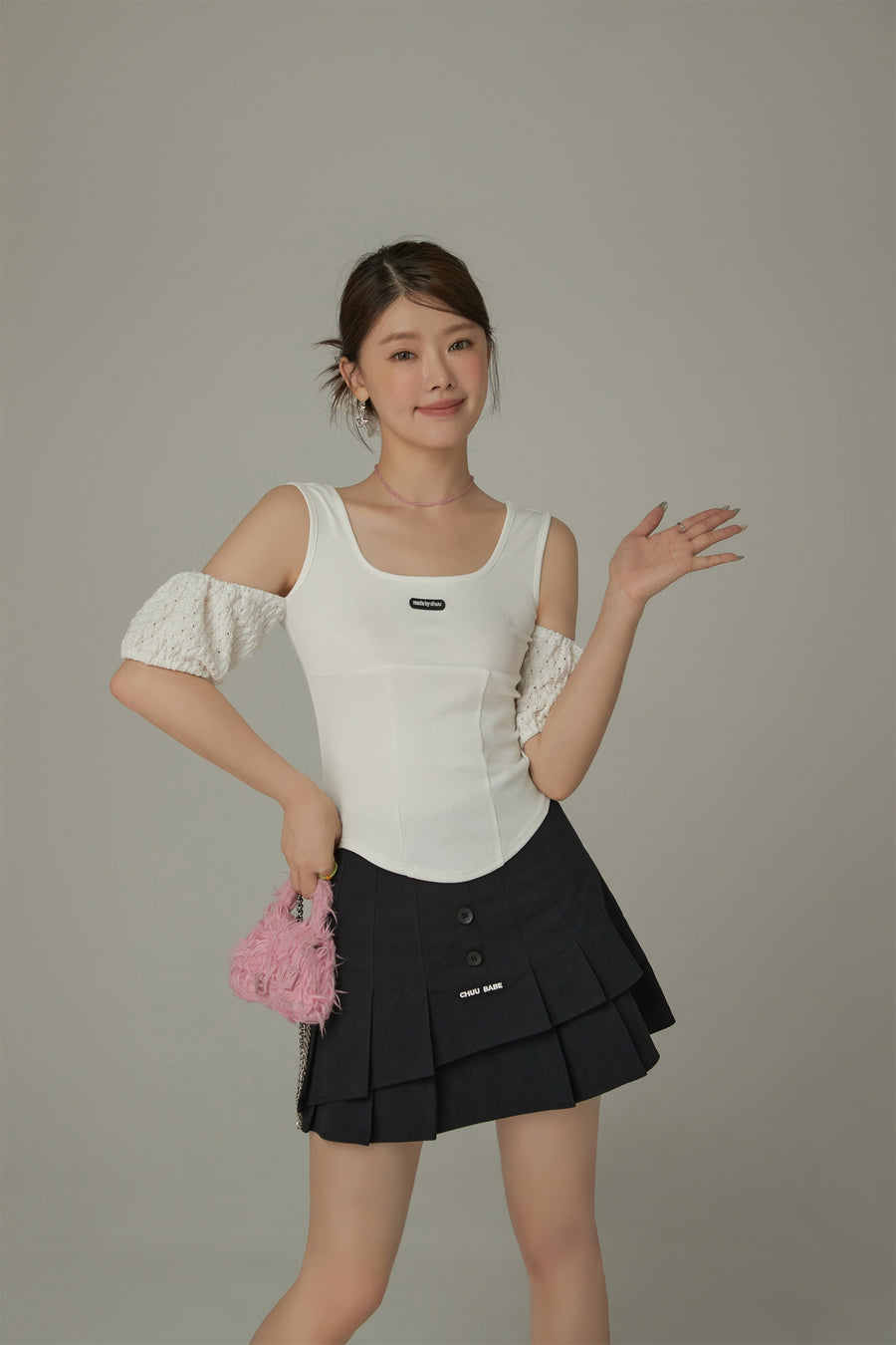 CHUU Puff Sleeve Off The Shoulder Blouse