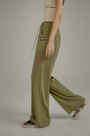 Banded Wide Leg Jogger Pants