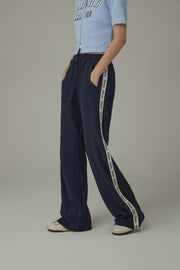 Elastic Waist Sporty Logo Sweatpants