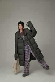 Hooded Glove Muffler Padded Coat