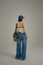 Point Pock Baggy Denim Jeans