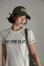 Noe Lettering Stitch Point Short Sleeve T-Shirt