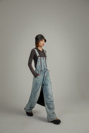 Drawstring Waist Overalls