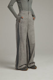 Two Toned Line Wide Pants