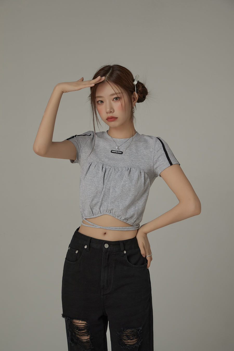 CHUU String Slim Fit Cropped Top