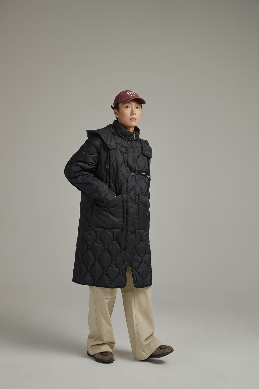 CHUU Hooded Quilted Padded Coat