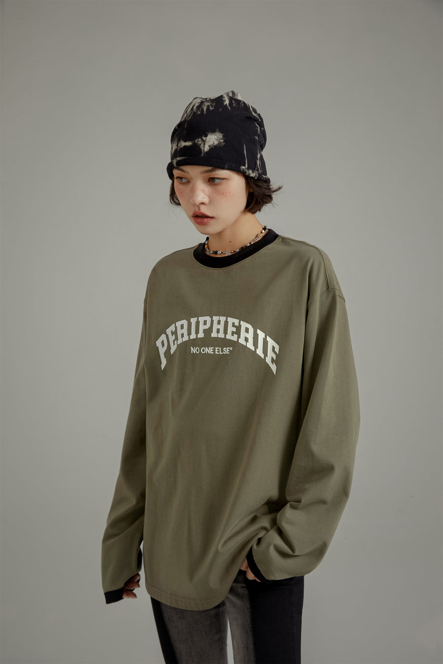 CHUU Peripherie Logo Line Color Long Sleeve T-Shirt