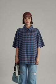 Retro Checked Loose Fit Shirt